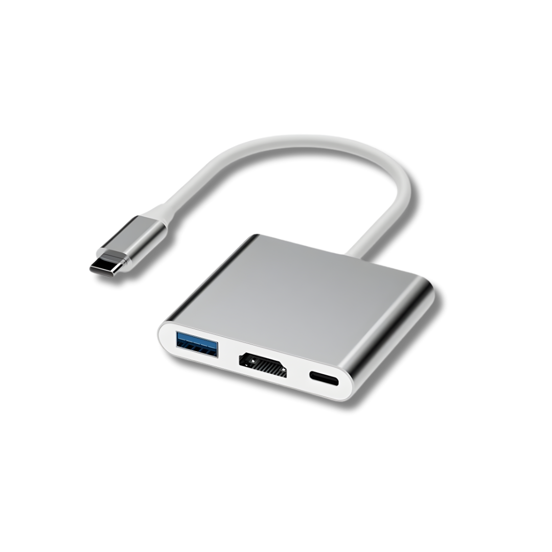 KONVERTER  TYPE C 3 IN 1 HDMI + USB 3